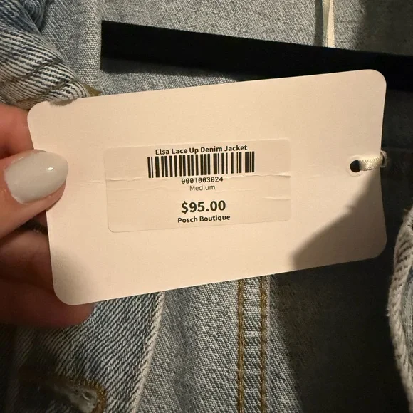 Side Tie Jean Chore Jacket - Picture 2 of 11